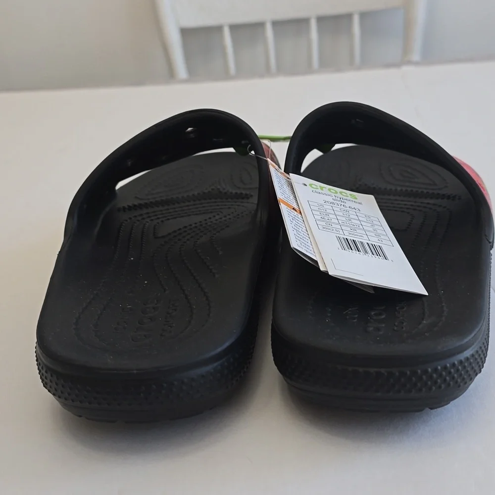 NWT Crocs Men's Classic Hyperreal Strawberry Slides Size 12
